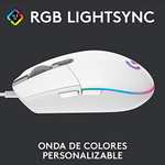 Logitech G203 LIGHTSYNC con Iluminación RGB Personalizable, 6 Botones Programables, Captor 8K para Gaming, Seguimiento de hasta 8,000 DPI