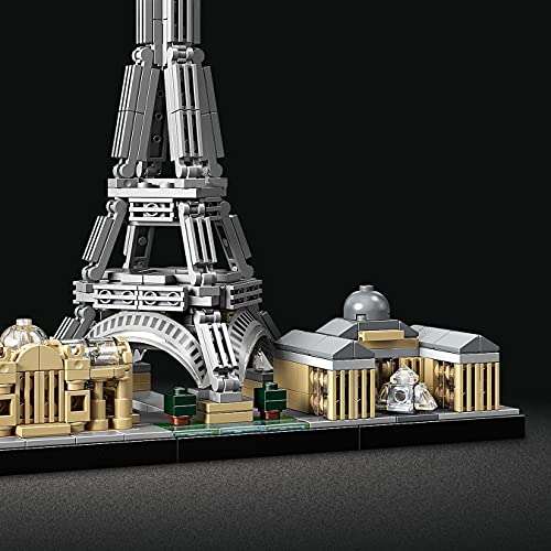 LEGO 21044 Architecture París, Set de Construcción Creativa, Torre Eiffel, El Louvre, Maqueta Coleccionable