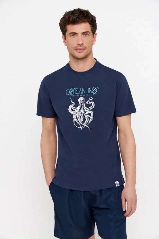 Camiseta gráfica calamar/pulpo