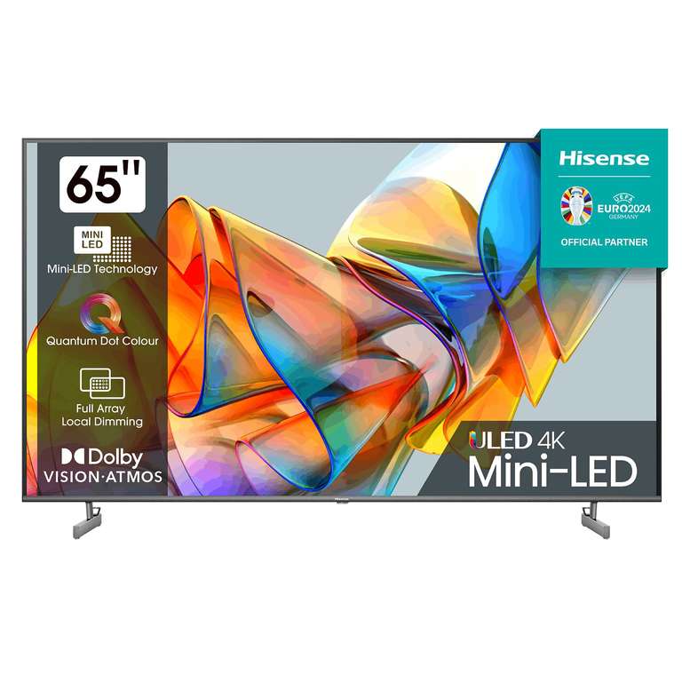 TV Mini LED 65'' - Hisense 65U6KQ Smart TV UHD 4K, Quantum Dot Colour, Full Array Local Dimming, Dolby Vision & Atmos, AirPlay