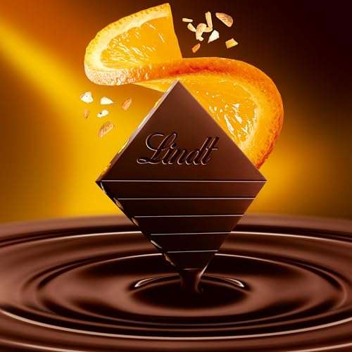 5 tabletas de chocolate negro con naranja LINDT (100g/tableta) [Oferta clientes Prime]