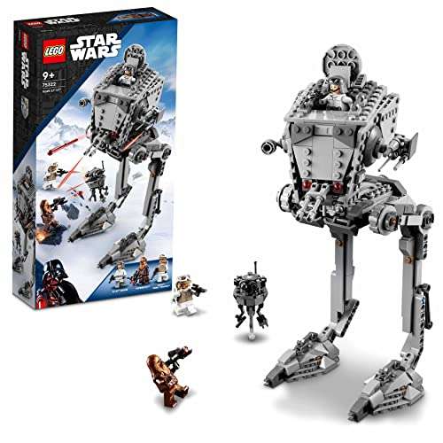 LEGO 75322 Star Wars AT-ST de Hoth, Set de Juego con Walker, Chewbacca y Figura de Droide, Juguete de la película El Imperio Contraataca