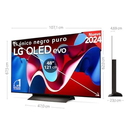 LG OLED48C44LA, 48", OLED 4K, Serie C4, 3840x2160,