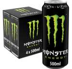 8 latas de Monster energy de 500ml/u (2 pack de 4) con el 70% en la segunda unidad a 7,4 en total