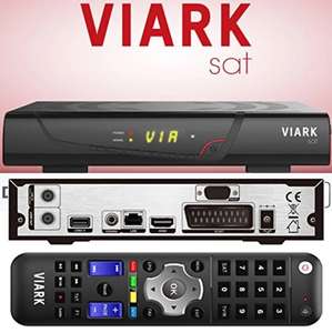 Viark Sat - Receptor Satélite Digital Full HD DVB-S2 Multistream H.265/HEVC, LAN, Antena WiFi USB