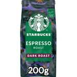 STARBUCKS Espresso Roast, Tueste Intenso, Café en Grano 200g (6 Bolsa)
