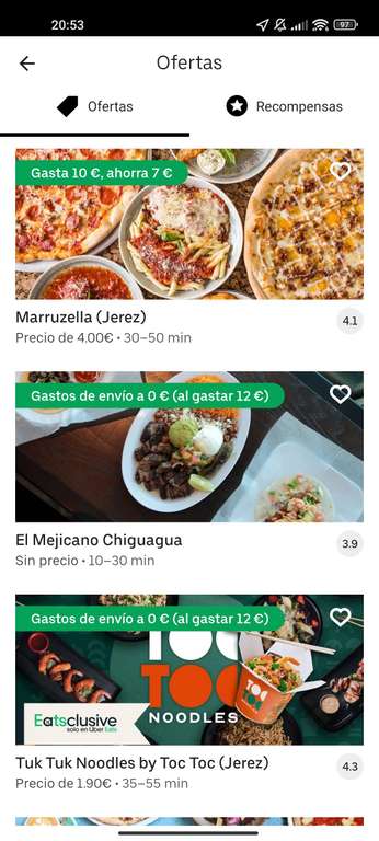 Uber Eats 70% por el Mundial en varios restaurantes