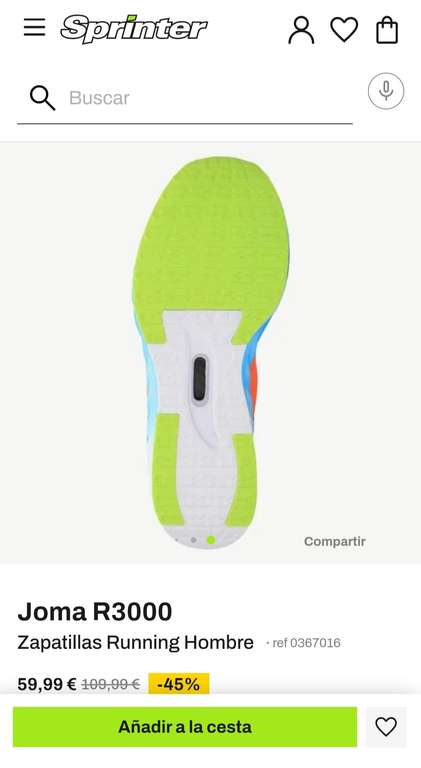 Joma R3000 zapatilla de running con placa de carbono Zapatillas Running Hombre
