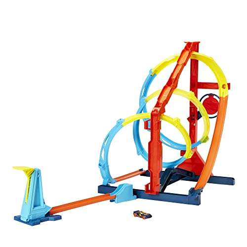 Hot Wheels Track Builder Kit tirabuzón sacacorchos, pistas de coches de juguete para acrobacias