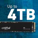 Crucial P3 2TB M.2 PCIe Gen3 NVMe SSD interno
