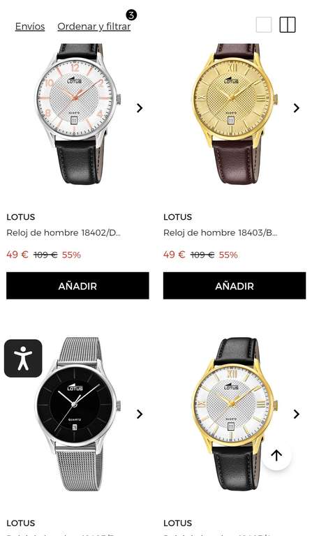 Varios modelos reloj Lotus a 49€