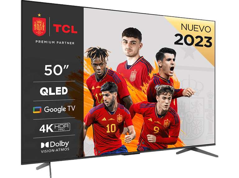 TV QLED 50" - TCL 50C645, UHD 4K, Quad Core, Smart TV, Dolby Atmos // 43" por 299 €