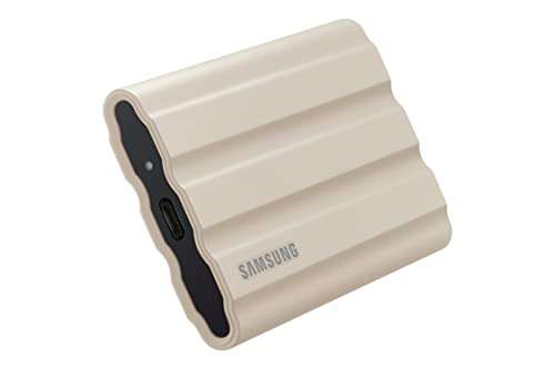 SAMSUNG T7 Shield SSD Portátil 1TB, USB 3.2 Gen.2, SSD Externo, Beige (MU-PE1T0K/EU)