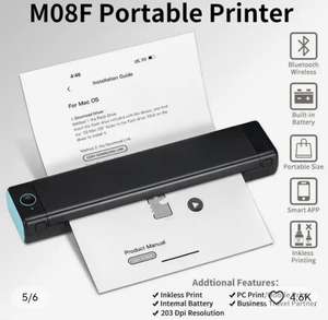 Mini impresora A4 portatil