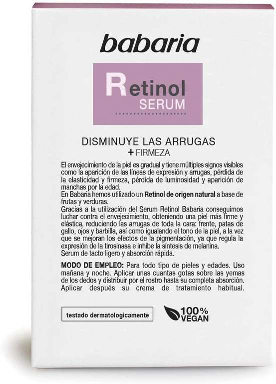 Babaria - Retinol Sérum Disminuye las Arrugas y Aporta Firmeza 30 ml