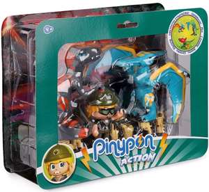 Pinypon Action - Wild Pack de juguete con muñeco + Tiranosaurio Rex + Pterodáctilo y accesorios de explorador.