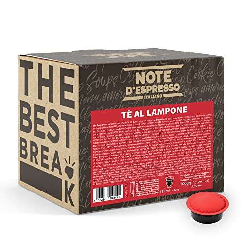 100 CAPSULAS Note d'Espresso - Red Raspberry - Cápsulas para las Cafeteras LAVAZZA