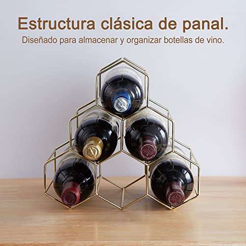 FOMANSH Botellero de Vino apilable de Metal,Soporte para Estante para Botellas de Vino,Almacenamiento de Vino