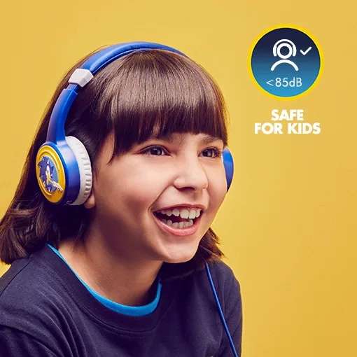 Lol&Roll Sonic Kids Headphones Blue + MIC [BF]