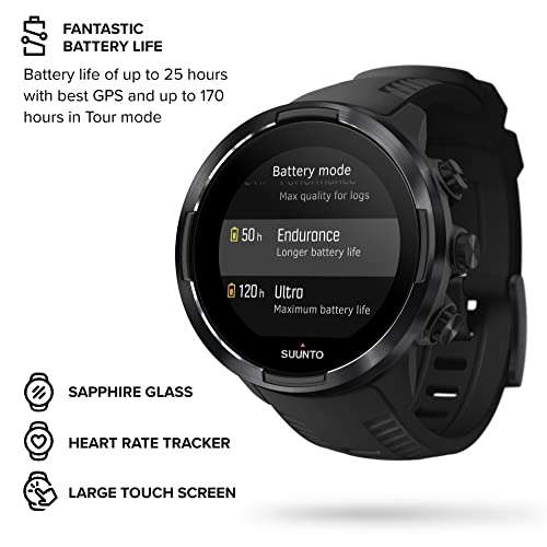 Suunto 9 Baro - Reloj deportivo con GPS, color negro