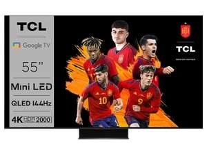 TV QLED 55" - TCL 55C845 | VA FALD Mini-LED (Cashback 200€, precio final 659€) 144Hz | Google TV | Dolby Vision & Atmos, DTS, HDR10+