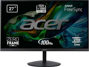 Monitor - Acer SA272Hbi, 27" Full HD, 1 ms, 100 Hz, 1xVGA + 1xHDMI(1.4) , FreeSync, Negro