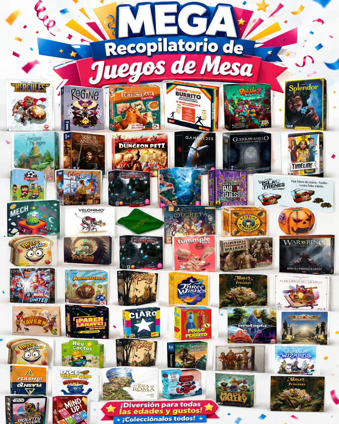 MEGA Recopilatorio de Juegos de Mesa en OFERTA