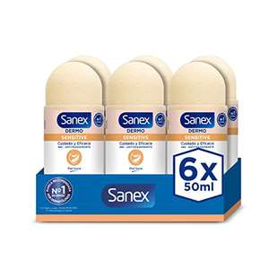 Sanex Dermo Sensitive Desodorante Roll-On, 6 Uds x 50ml