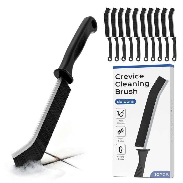 Cepillo De Limpieza Curvo Para Botellas Y Rincones - Kit 6 Unidades (3 Rectos + 3 Curvos), Cerdas PET