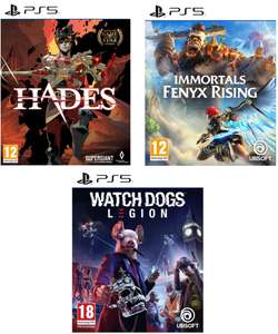 Hades PS5 / Immortals Fenyx Rising PS5 / Watch Dogs Legion PS5 o Xbox One [precio al tramitar]