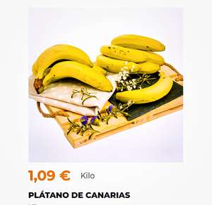 Plátano de Canarias a 1,09€ el Kilo