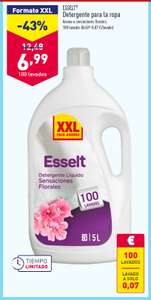 Detergente para lavadora XXL Esselt 100 lavados - ALDI (ver fechas)