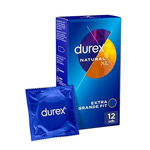 Durex Preservativos Originales Natural Plus Talla XL - 12 condones
