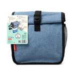 Tatay - Bolsa Térmica Porta Alimentos, 4,2L de Capacidad, con 2 Tuppers Herméticos de 0,5L, Color Denim Blue. Medidas 22 x 11 x 22,5 cm