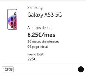 Samsung Galaxy A53 5g para clientes vodafone