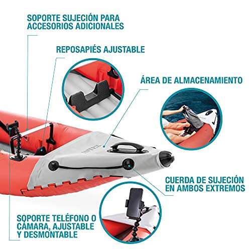 INTEX Kayak Hinchable Excursion Pro Remo + Hinchador [158€ NUEVO USUARIO]
