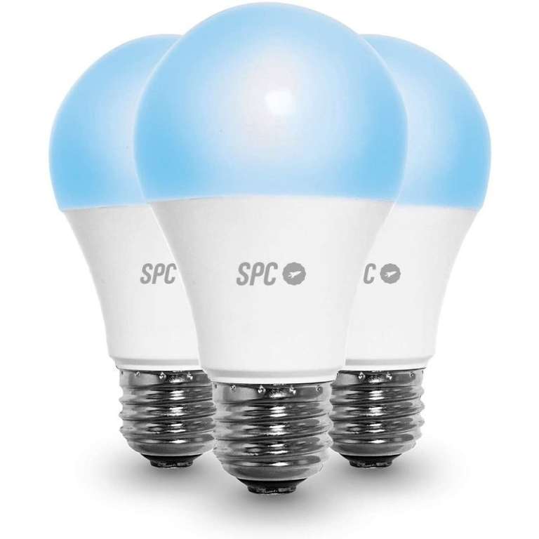 3x bombillas inteligentes SPC Aura 800 WiFi Color E27 10W (Triple Pack)