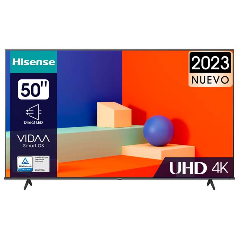 TV LED 50" - Hisense 50A6K Smart TV UHD 4K, Dolby Vision, Modo juego Plus, DTS Virtual X, control por voz