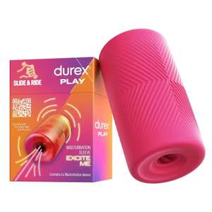 Durex Masturbador SLIDE & RIDE, elástico, suave flexible y texturizado con estrías, fácil de limpiar y reutilizable