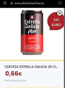 3 latas de 25cl estrella Galicia a 1 euro