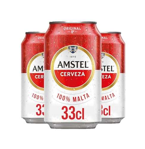Amstel Cerveza Lager Lata, 24 x 33cl (-32%)