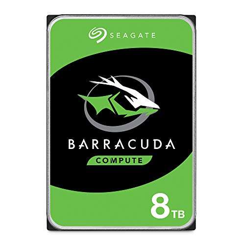 Seagate BarraCuda 8TB Disco duro interno, HDD, 3,5", SATA 6 GB/s, 7200 RPM, caché de 256 MB.