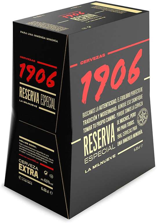 Cerveza 1906 Pack Combinado - 2 packs de 1906 Reserva Especial 33cl + 2 pack de 1906 Red Vintage 33cl - 24 botellas en total