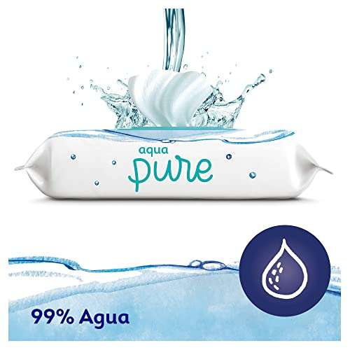 Dodot Toallitas Aqua Pure para Bebé, 99% Agua, 432 Unidades, ( Paquete de 9 x48)