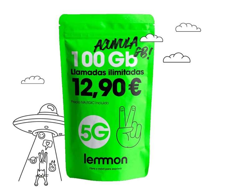 Lemmon: 20GB y llamadas ilimitadas por 6,90€/100GB=12.90€/200GB=15.90 Mes.