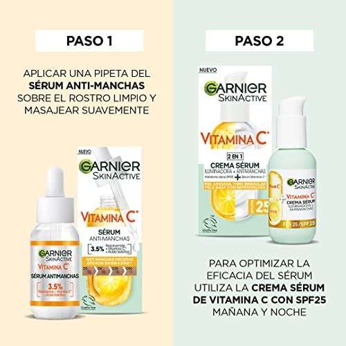 Garnier Rutina Facial Anti-manchas - Sérum con Vitamina C