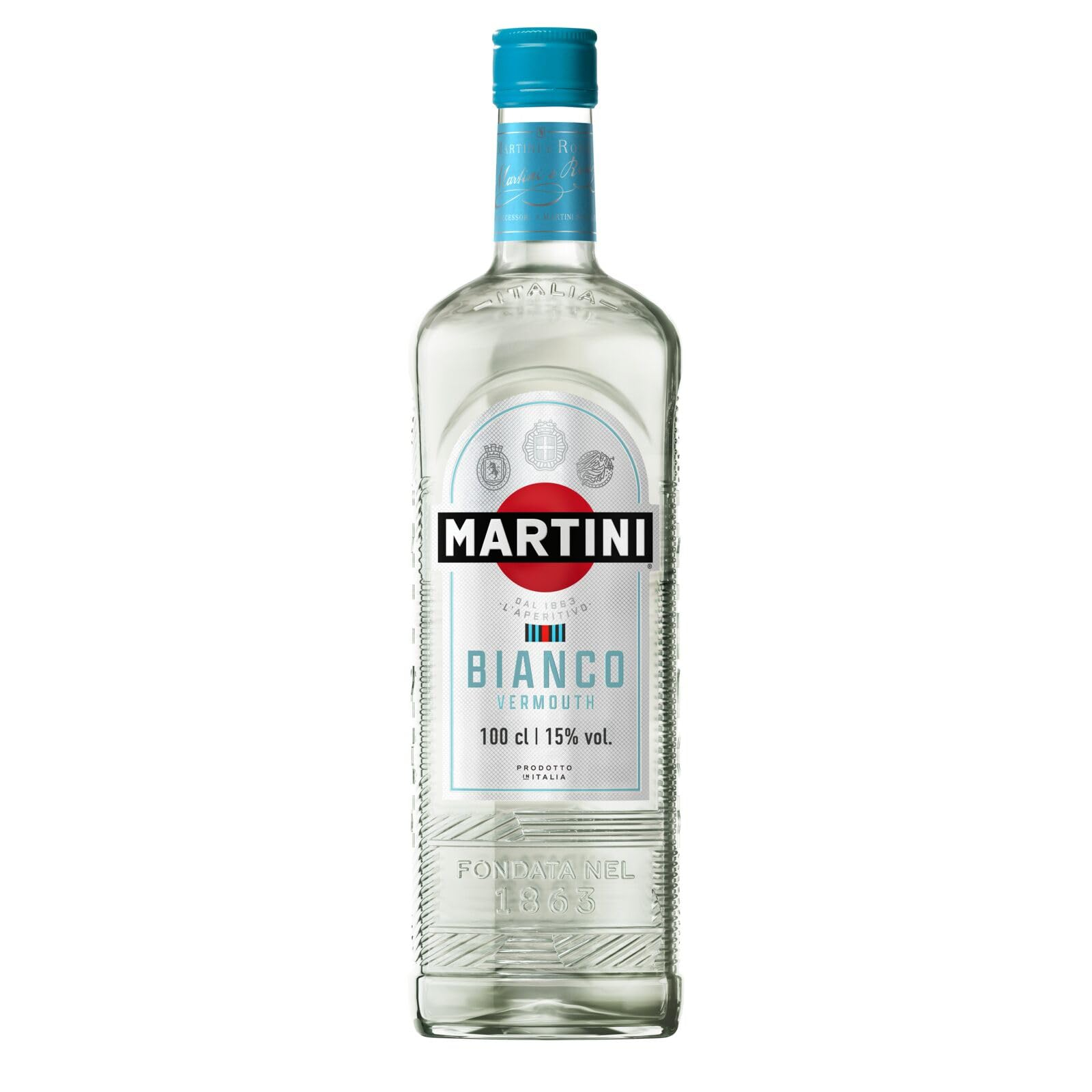 MARTINI Bianco White Vermouth Aperitivo 1 Litro - Vermut italiano con infusión de hierbas aromáticas y flores