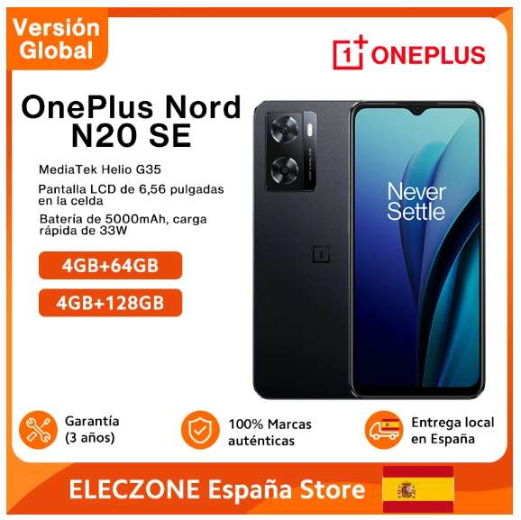 Versión Global OnePlus Nord N20 SE N 20 Smartphone 33W SUPERVOOC Charge 5000mAh Batería 50MP AI Dual Camera 6.56'' Display 4/64GB