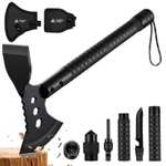 Hacha de supervivencia Freelander 10 en 1, hacha multiusos con pico, 44,5 cm con estuche