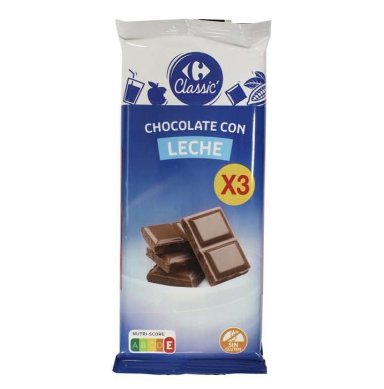 Chocolate con leche - 6 tabletas 150G [ 0,65€ la unidad ]